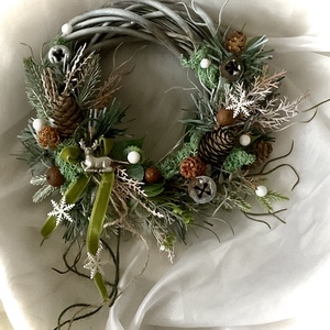 TÉLI ERDŐ-Téli-Karácsonyi Ajtódísz-Téli Koszorú-Kopogtató- - Meska.hu