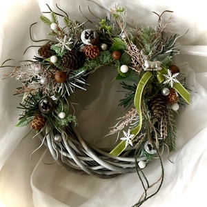 TÉLI ERDŐ-Téli-Karácsonyi Ajtódísz-Téli Koszorú-Kopogtató- - Meska.hu