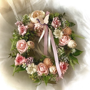 �VIRÁGOS-TAVASZTavaszi-Nyári Ajtódísz-Koszorú-Kopogtató-, Otthon & Életmód, Dekoráció, Ajtó- és ablak dekoráció, Ajtódísz & Kopogtató, Virágkötés, MESKA