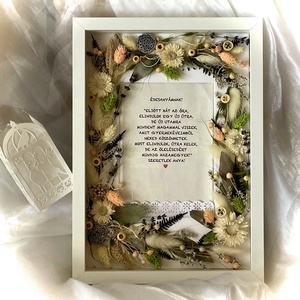 �ÉDESANYA KÖSZÖNÖM-Szülőköszöntő-Édesanya Köszöntő Fali-Kép-Esküvői Ajándék Esküvőre-, Esküvő, Emlék & Ajándék, Szülőköszöntő ajándék, Virágkötés, Decoupage, transzfer és szalvétatechnika, MESKA