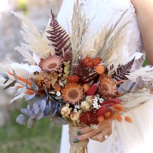 �BOHO-PAMPAS-AUTUMN-Menyasszonyi Csokor-Szárazvirág Csokor-Őszi Menyasszonyi  Csokor- - Meska.hu