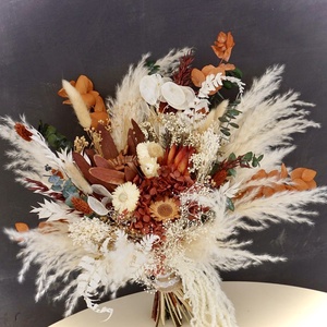 �BOHO-PAMPAS-AUTUMN-Menyasszonyi Csokor-Szárazvirág Csokor-Őszi Menyasszonyi  Csokor- - esküvő - menyasszonyi- és dobócsokor - Meska.hu