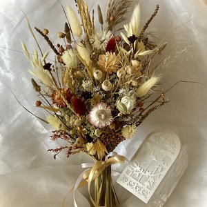 �BOHO-HOME-Szárazvirág Csokor-Vázadísz-Lakásdekoráció-Esküvői Dobó vagy Koszorúslány-Mini jelképes Menyasszonyi csokor- - otthon & életmód - virágdekoráció - virágok - virágcsokor - Meska.hu