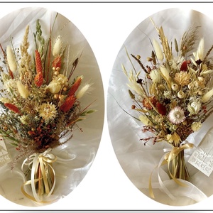 �BOHO-HOME-Szárazvirág Csokor-Vázadísz-Lakásdekoráció-Esküvői Dobó vagy Koszorúslány-Mini jelképes Menyasszonyi csokor- - otthon & életmód - virágdekoráció - virágok - virágcsokor - Meska.hu