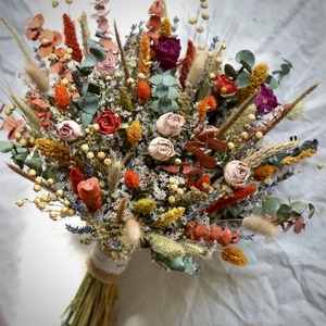 �BOHO-MINI-AUTUMN-Menyasszonyi Csokor-Szárazvirág Csokor-Őszi Menyasszonyi  Csokor- - Meska.hu
