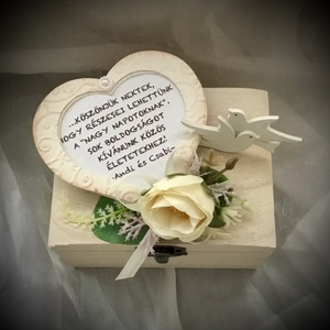 WEDDING BOX-Esküvői Pénzátadó Fadobozka-Nászajándék- - esküvő - emlék & ajándék - nászajándék - Meska.hu