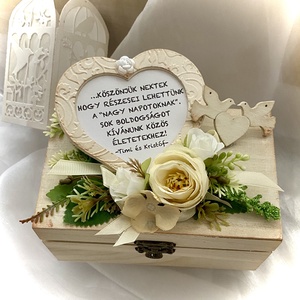 WEDDING BOX-Esküvői Pénzátadó  Fadobozka-Nászajándék- - esküvő - emlék & ajándék - nászajándék - pénzátadó doboz - Meska.hu