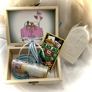 �WEDDING-LUCK BOX-Esküvői Pénzátadó Fadobozka+Sorsjegy-Nászajándék- - Meska.hu