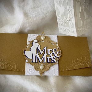 MR.andMRS.-Pénzátadó Boríték Esküvőre-, Esküvő, Emlék & Ajándék, Nászajándék, Pénzátadó boríték, kártya, Papírművészet, MESKA