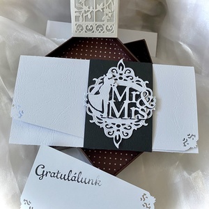 �MR.andMRS.Pénzátadó Boríték Esküvőre-, Esküvő, Emlék & Ajándék, Nászajándék, Pénzátadó boríték, kártya, Papírművészet, MESKA