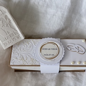 �WEDDING-DAY-Pénzátadó Dobozka- Esküvőre-, Esküvő, Emlék & Ajándék, Nászajándék, Esküvői pénzátadó boríték, kártya, Papírművészet, MESKA