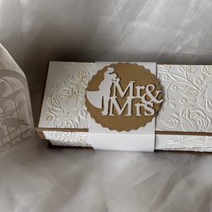 �Mr. and Mrs.-LUCK DAY-Pénzátadó Dobozka- Esküvőre-, Esküvő, Nászajándék, Esküvői pénzátadó boríték, kártya, Papírművészet, MESKA