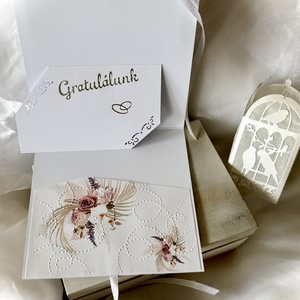 Orchidea-Esküvő-Pénzátadó Boríték Esküvőre- - esküvő - nászajándék - esküvői pénzátadó boríték, kártya - Meska.hu
