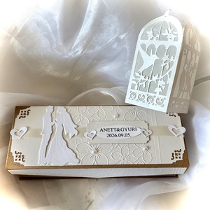 �WEDDING-DAY-Pénzátadó Dobozka- Esküvőre-, Esküvő, Nászajándék, Esküvői pénzátadó boríték, kártya, Papírművészet, MESKA