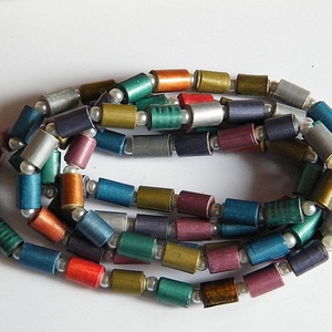 Színek játéka nyaklánc újrahasznosított papírból - ékszer - nyaklánc - hosszú nyaklánc - Meska.hu