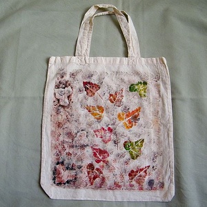 Lombhullás vászonszatyor - táska & tok - bevásárlás & shopper táska - shopper, textiltáska, szatyor - Meska.hu