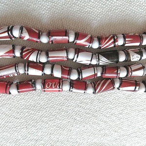 Stendhal nyaklánc újrahasznosított papírból, Ékszer, Nyaklánc, Gyöngyös nyaklánc, Ékszerkészítés, Újrahasznosított alapanyagból készült termékek, MESKA