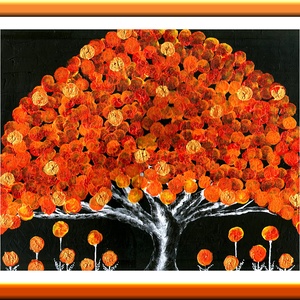  Boldogság-fa  - művészet - festmény - akril - Meska.hu