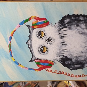 Bagly, a  színes :) , Művészet, Festmény, Akril, Festészet, MESKA