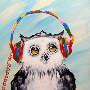 Bagly, a  színes :)  - művészet - festmény - akril - Meska.hu