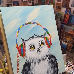 Bagly, a  színes :)  - művészet - festmény - akril - Meska.hu