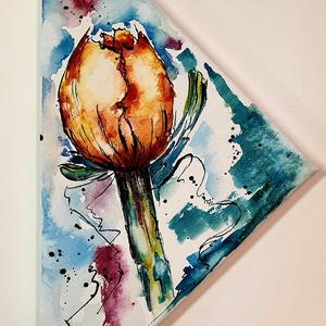 Szál- tulipán, Művészet, Festmény, Akril, Festészet, MESKA