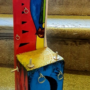 Totem- tartó :) , Otthon & Lakás, Dekoráció, Dísztárgy, Famegmunkálás, Festészet, Meska