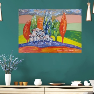 Mediterran sorozat - Toszkán táj  - művészet - festmény - akril - Meska.hu