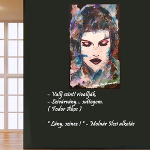   Lány, színez   - művészet - festmény - akvarell - Meska.hu