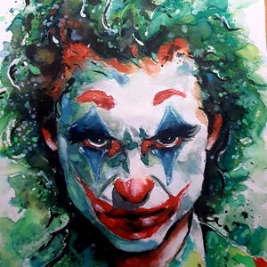 Joker 2 - Tekintet  - művészet - festmény - akvarell - Meska.hu