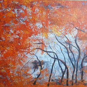 Színerdőben  - művészet - festmény - akril - Meska.hu