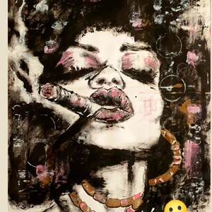 Színes Afrika sorozat - Aranyfüst, Művészet, Festmény, Akril, Festészet, MESKA