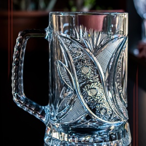 Kristály üveg söröskorsó - otthon & életmód - konyhafelszerelés, tálalás - tálalás - sörös pohár és korsó - Meska.hu