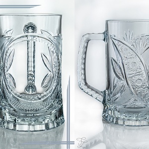 Kristályüveg söröskorsó, Otthon & Életmód, Konyhafelszerelés, tálalás, Tálalás, Sörös pohár és korsó, Üvegművészet, MESKA