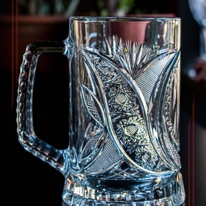 Kristályüveg söröskorsó - otthon & életmód - konyhafelszerelés, tálalás - tálalás - sörös pohár és korsó - Meska.hu