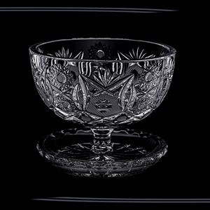 Csiszolt kristályüveg fagylaltos kehely - otthon & életmód - konyhafelszerelés, tálalás - tálalás - pohár - Meska.hu