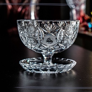 Csiszolt kristályüveg fagylaltos kehely - otthon & életmód - konyhafelszerelés, tálalás - tálalás - pohár - Meska.hu