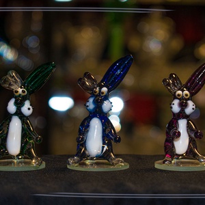 Üveg nyuszi - otthon & életmód - dekoráció - asztal és polc dekoráció - díszüveg - Meska.hu