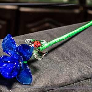 Üveg Rózsa - Kobaltkék - otthon & életmód - dekoráció - asztal és polc dekoráció - díszüveg - Meska.hu