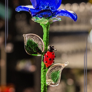 Üveg Rózsa - Kobaltkék - otthon & életmód - dekoráció - asztal és polc dekoráció - díszüveg - Meska.hu