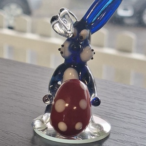 kék nyuszi piros pettyes tojás - Meska.hu