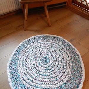  Rag rug Horgolt szőnyeg rongyszőnyeg - otthon & életmód - lakástextil - szőnyeg - horgolt szőnyeg - Meska.hu