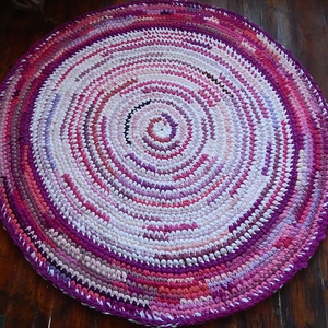 horgolt szőnyeg Rag Rug rongyszőnyeg - otthon & lakás - lakástextil - szőnyeg - horgolt szőnyeg - Meska.hu