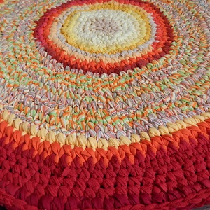  Rag rug Horgolt szőnyeg rongyszőnyeg - otthon & életmód - lakástextil - szőnyeg - horgolt szőnyeg - Meska.hu