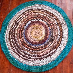  Rag rug Horgolt szőnyeg rongyszőnyeg -  - Meska.hu