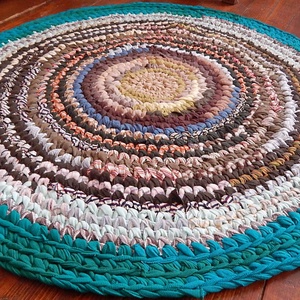  Rag rug Horgolt szőnyeg rongyszőnyeg -  - Meska.hu