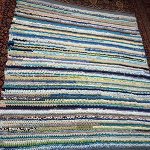 Rag rug szőnyeg - otthon & életmód - lakástextil - szőnyeg - horgolt szőnyeg - Meska.hu
