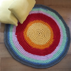  Rag rug Horgolt szőnyeg rongyszőnyeg - otthon & életmód - lakástextil - szőnyeg - horgolt szőnyeg - Meska.hu
