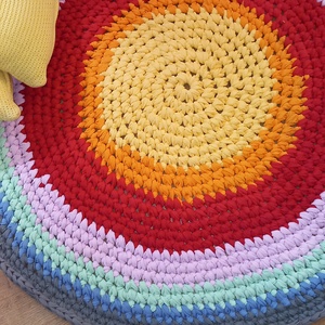  Rag rug Horgolt szőnyeg rongyszőnyeg - otthon & életmód - lakástextil - szőnyeg - horgolt szőnyeg - Meska.hu