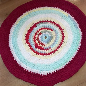  Rag rug Horgolt szőnyeg rongyszőnyeg - otthon & életmód - lakástextil - szőnyeg - horgolt szőnyeg - Meska.hu